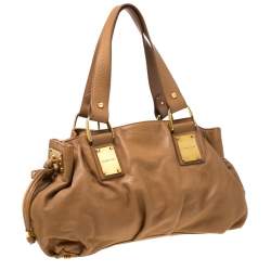 Pre Owned Michael Kors Brown Leather Satchel