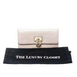 Pre Owned محفظة مايكل كورس قلاب هاميلتون جلد ثعبان بارز بيج