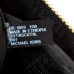 Pre Owned Michael Kors Black Leather Large Caira Tote