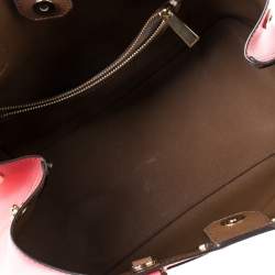 Pre Owned حقيبة يد مايكل كورس جيب كبسون جت ست جلد حمراء