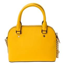 مملوكة مسبقًا حقيبة كروس مايكل كروس ميني ايمي سيندي جلد صفراء