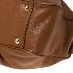 Pre Owned Michael Kors Tan Leather Falcon Charm Tote