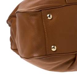 Pre Owned Michael Kors Tan Leather Falcon Charm Tote