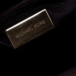 Pre Owned حقيبة مايكل كورس Gia  حافة جلد ثعبان ورافيا مغزولة بنية/ بيج