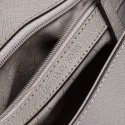 Pre Owned Michael Kors Grey Leather Ava Top Handle Bag