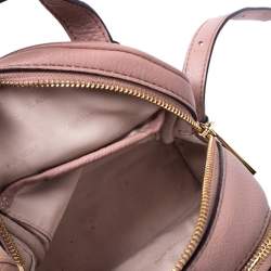Pre Owned Michael Kors Beige Leather Mini Studded Rhea Backpack