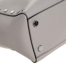 مملوكة مسبقًا Michael Kors Grey Leather Rivington Studded Tote