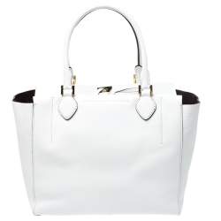مملوكة مسبقًا Michael Kors White Soft Leather Large Miranda Tote