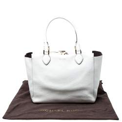 مملوكة مسبقًا Michael Kors White Soft Leather Large Miranda Tote