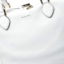 مملوكة مسبقًا Michael Kors White Soft Leather Large Miranda Tote