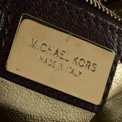 Pre Owned Micheal Kors Cream/Black Python Turnlock Satchel