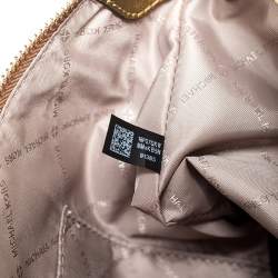 Pre Owned Michael Kors Gold Leather Large Ciara Tote