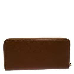 مملوكة مسبقًا Michael Kors Brown Leather Bedford Continental Wallet