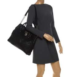 Pre Owned MICHAEL Michael Kors Black Leather Hamilton Tote