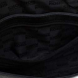 Pre Owned حقيبة كتف مايكل مايكل كورس قلاب إبزيم جلد وشعر عجل طباعة فهد سوداء