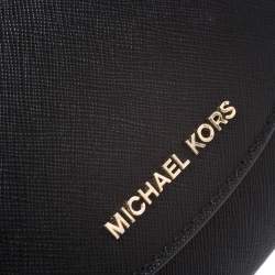 Pre Owned محفظة مايكل كورس جيت سيت جلد أسود قصيرة ثلاثية الطي