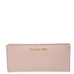 مملوكة مسبقًا Michael Kors Pink Leather Card Case Wallet