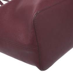 Michael Kors Burgundy Leather Jet Set Tote