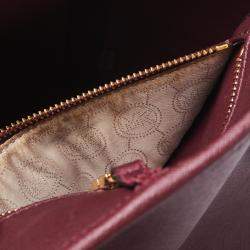 Michael Kors Burgundy Leather Jet Set Tote