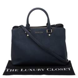 Pre Owned حقيبة مايكل مايكل كورس سافانا XL جلد زرقاء