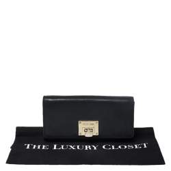 Michael Kors Black Leather Flap Continental Wallet