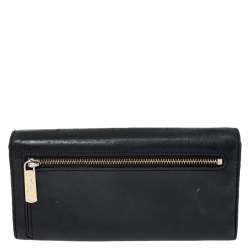 Michael Kors Black Leather Flap Continental Wallet