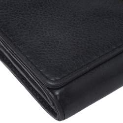 Michael Kors Black Leather Flap Continental Wallet