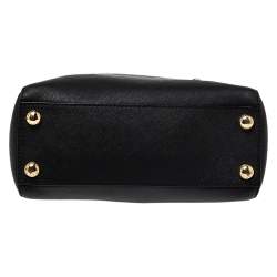 Pre Owned MICHAEL Michael Kors Black Leather Small Cynthia Tote