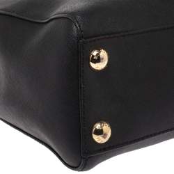 Pre Owned MICHAEL Michael Kors Black Leather Small Cynthia Tote