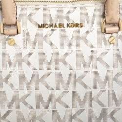 مملوكة مسبقًا حقيبة مايكل مايكل كورس سيندي دوم كانفاس مقوى بيج بالشعار