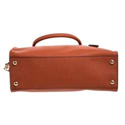 مملوكة مسبقًا حقيبة يد مايكل مايكل كورس هاميلتون نورث ساوث جلد برتقالي كبيرة 