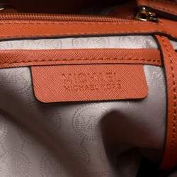 مملوكة مسبقًا حقيبة يد مايكل مايكل كورس هاميلتون نورث ساوث جلد برتقالي كبيرة 