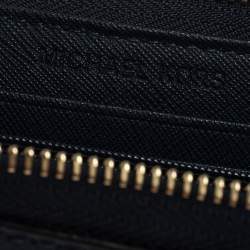 Pre Owned محفظة مايكل كورس سحاب ملتف حمالة معصم جلد أزرق