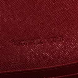مملوكة مسبقًا محفظة مايكل كورس هاميلتون جلد حمراء