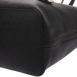 Pre Owned حقيبة مايكل كورس جيت سيت جلد أسود كبيرة