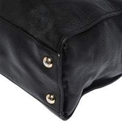 Pre Owned حقيبة يد مايكل مايكل كورس هاميلتون نورث ساوث كبيرة جلد سوداء