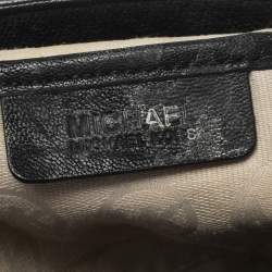 Pre Owned حقيبة يد مايكل مايكل كورس هاميلتون نورث ساوث كبيرة جلد سوداء