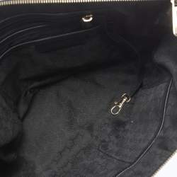 Pre Owned حقيبة يد مايكل كورس جيت سيت سحاب علوي جلد سافيانو سوداء