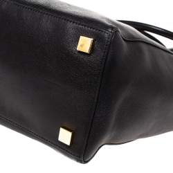 Pre Owned Michael Kors Black Leather Miranda Tote