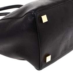 Pre Owned Michael Kors Black Leather Miranda Tote