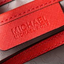 Pre Owned حقيبة يد مايكل مايكل كورس جت ست جلد بنية/ برتقالية