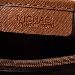 Pre Owned MICHAEL Michael Kors Tan Leather Jet Set Travel Tote