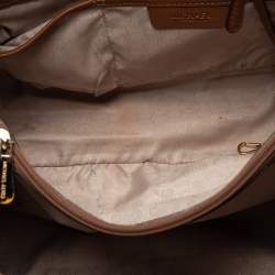 Pre Owned MICHAEL Michael Kors Tan Leather Jet Set Travel Tote
