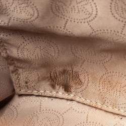 Pre Owned MICHAEL Michael Kors Tan Leather Jet Set Travel Tote