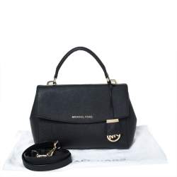 Pre Owned Michael Kors Black Leather Small Ava Top Handle Bag
