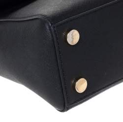 Pre Owned Michael Kors Black Leather Small Ava Top Handle Bag