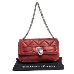 Pre Owned حقيبة كتف مايكل مايكل كورس جلد أحمر