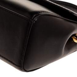 Pre Owned Michael Kors Black Leather Ava Top Handle Bag