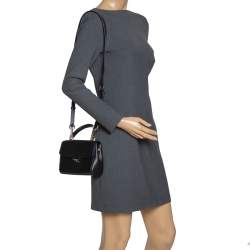 Pre Owned Michael Kors Black Leather Ava Top Handle Bag