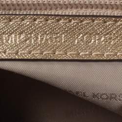 Pre Owned Michael Kors Metallic Gold Leather Mini Ava Top Handle Bag